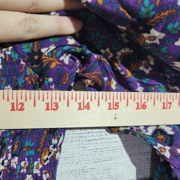 Band of the Free Purple Floral Crop Top, Size S. NWT - Picture 8 of 8